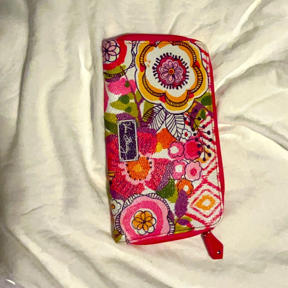 Pink flowered Vera Bradley wallet